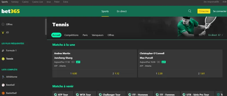 Bet365 Tennis Sports Betting