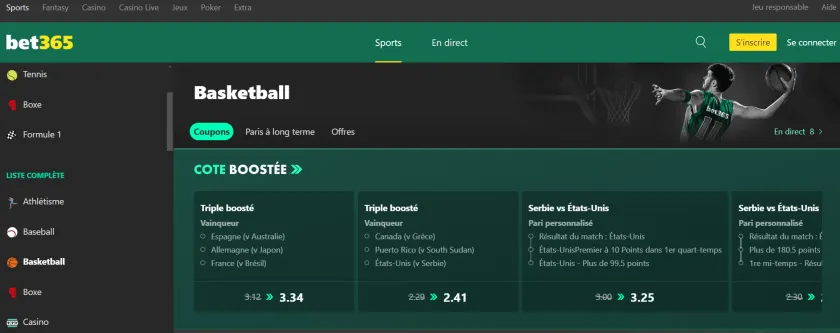 Bet365 Basketball Sports Betting