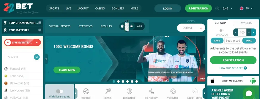 22Bet Bonuses and Promotions